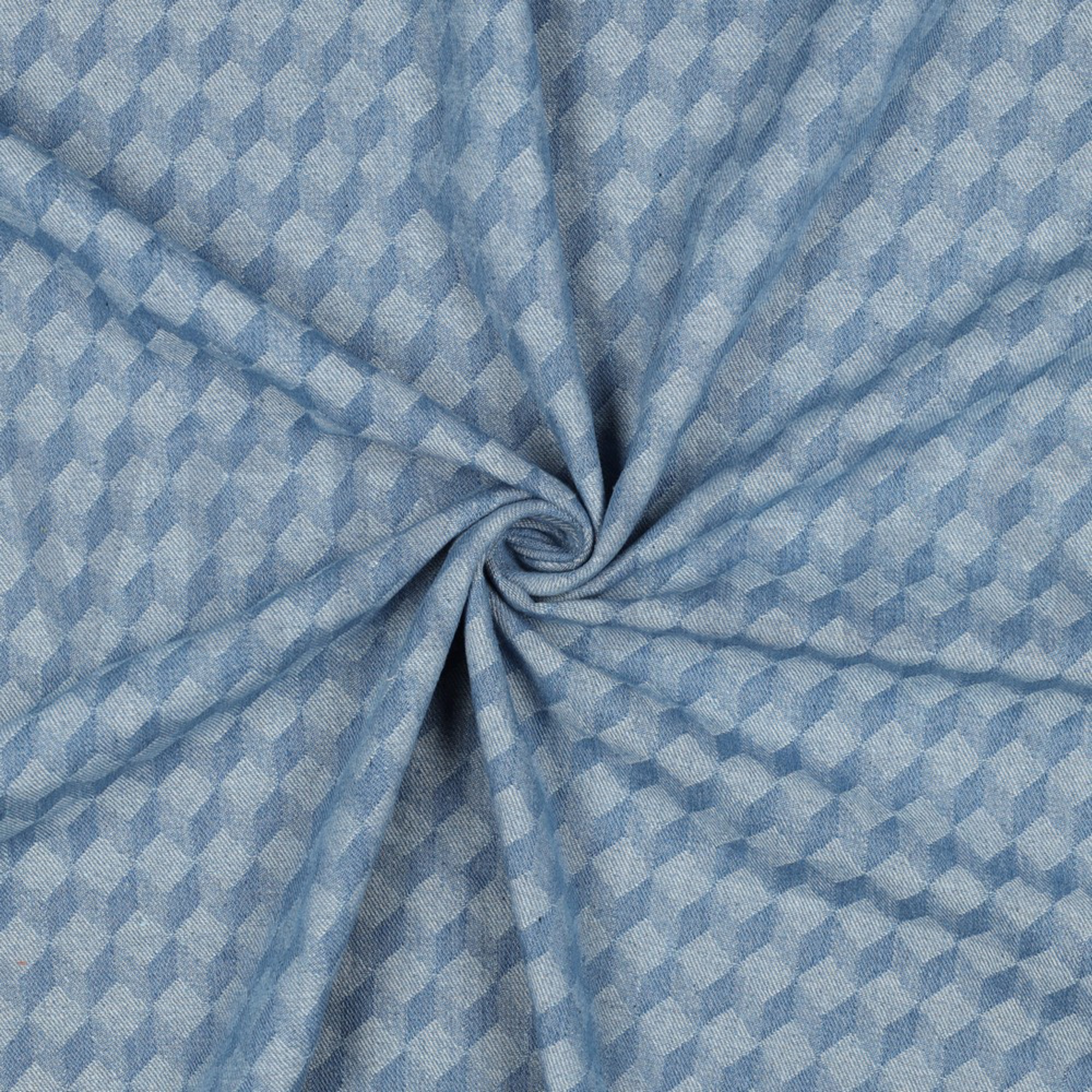 DENIM JACQUARD ABSTRACT LIGHT BLUE (high resolution) #3