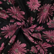 JACQUARD FLOWERS BLACK / PINK (thumbnail) #3