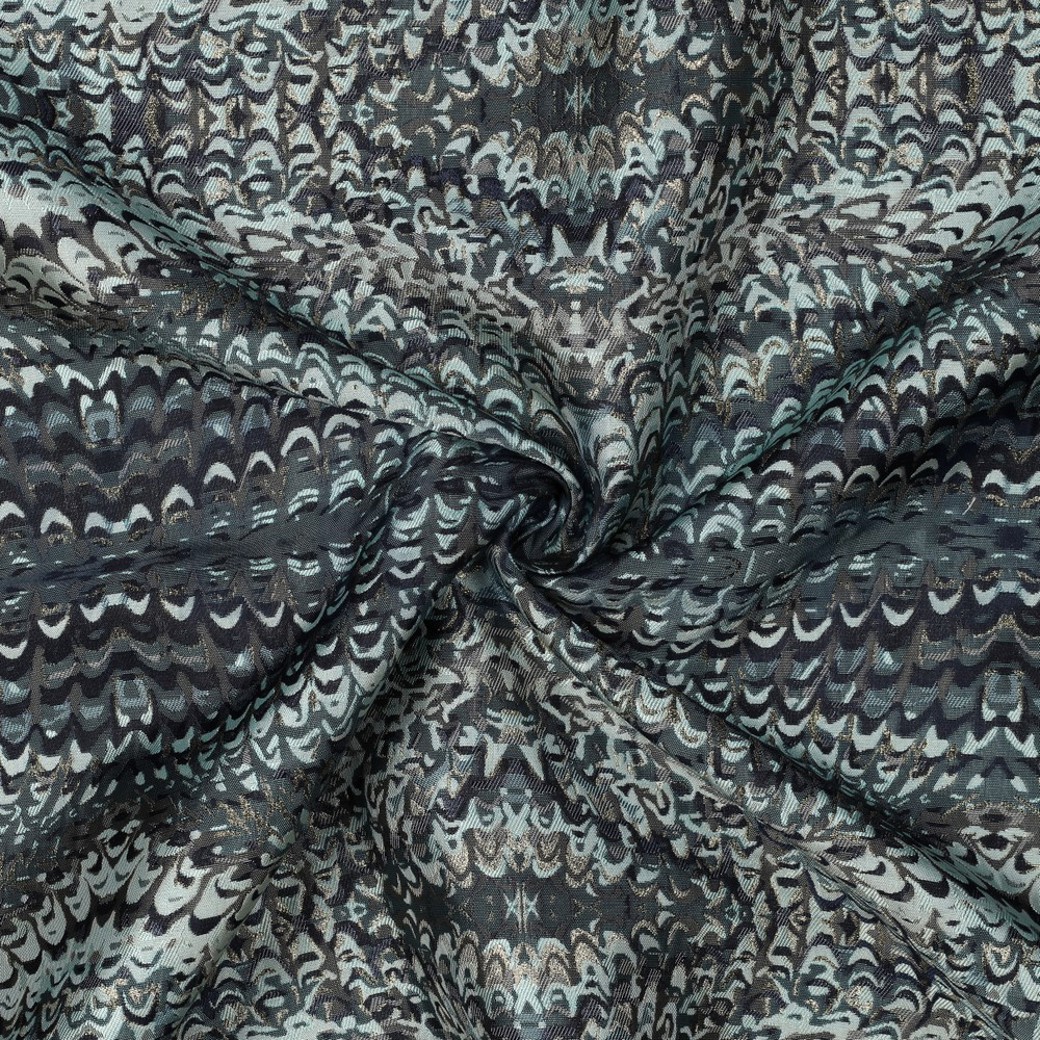 JACQUARD ABSTRACT LUREX PINE #3