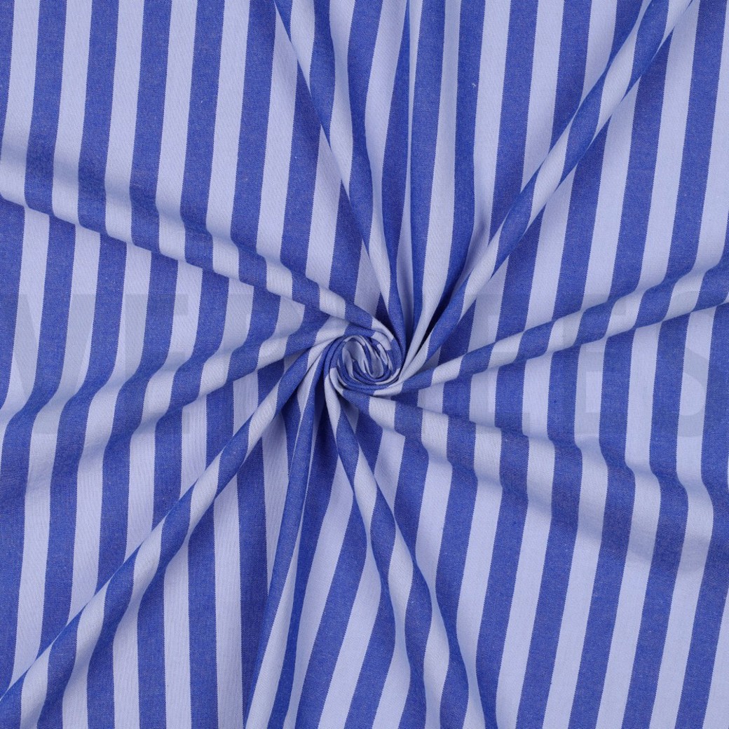 COTTON YARN DYED STRIPES BLUE #3
