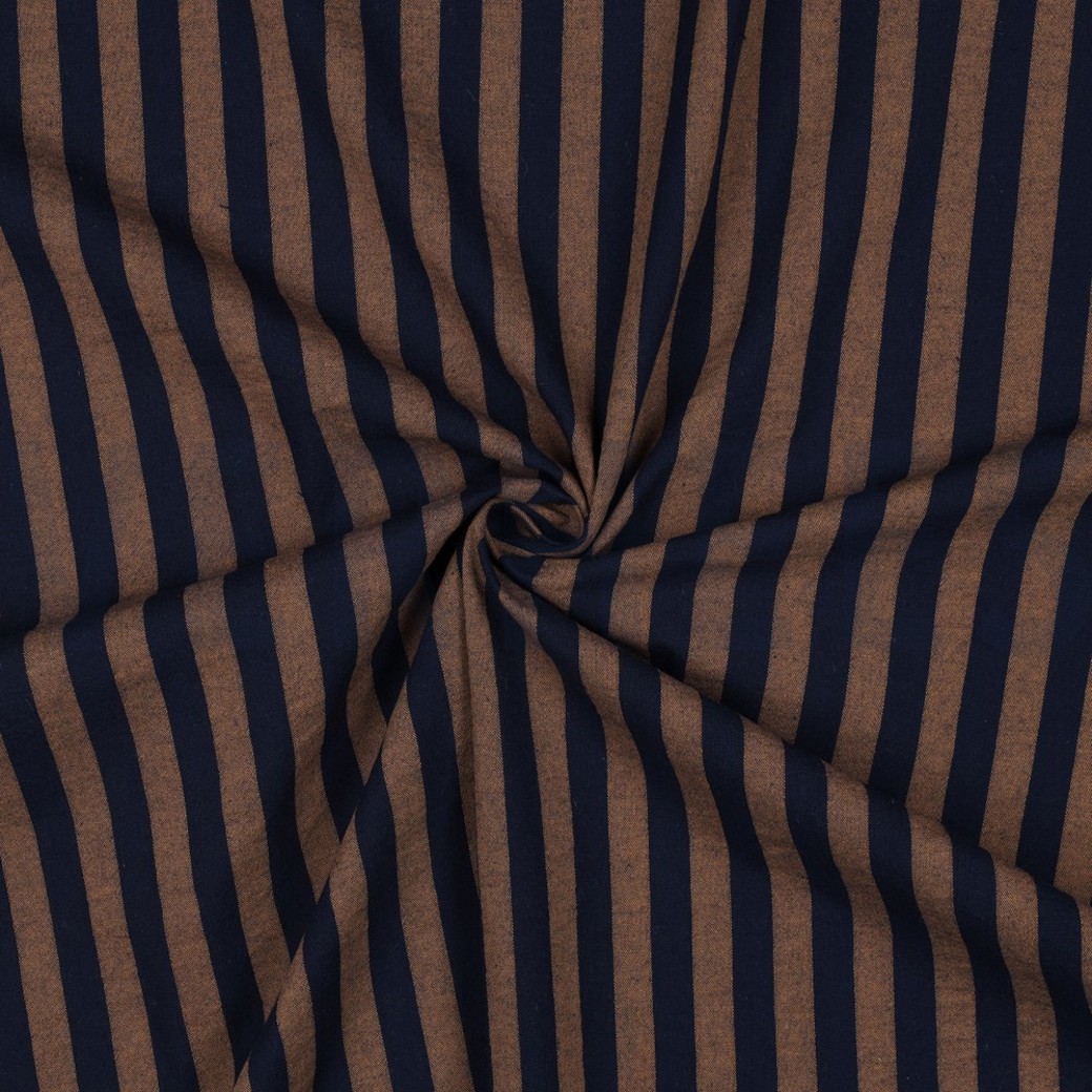 COTTON YARN DYED STRIPES NAVY #3