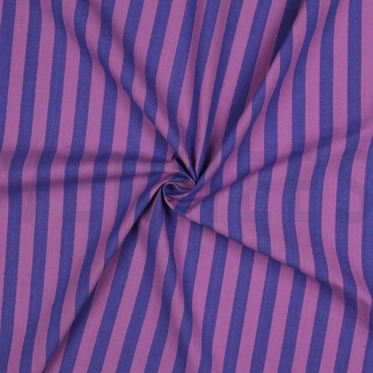 COTTON YARN DYED STRIPES PURPLE #7
