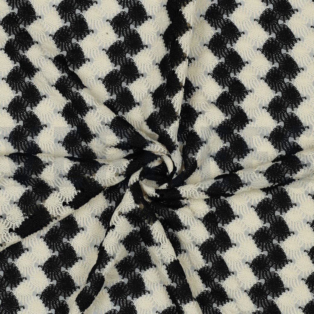 KNITTED CROCHET BLACK WHITE #3