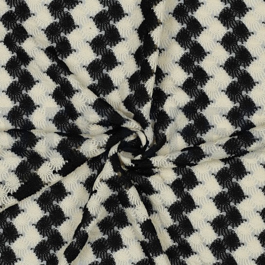 KNITTED CROCHET BLACK WHITE #7