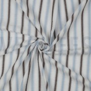COTTON SEERSUCKER YARN DYED STRIPES BLUE / BROWN (thumbnail) #3