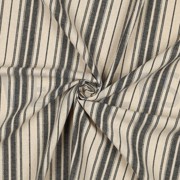 LINEN VISCOSE STRIPES NATURAL / BLACK (thumbnail) #3