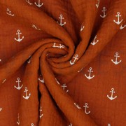 DOUBLE GAUZE ANCHOR RUST/WHITE (thumbnail) #3