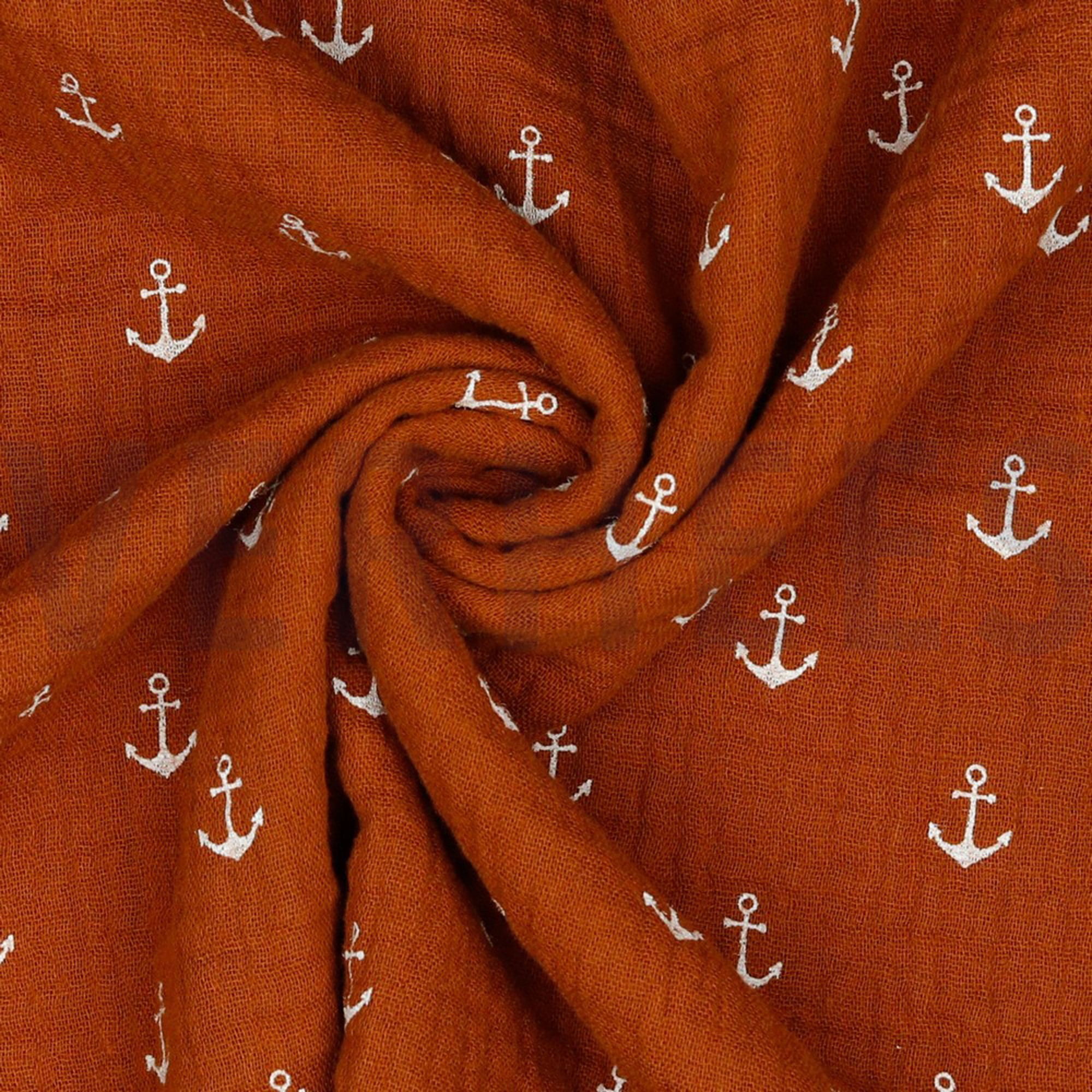 DOUBLE GAUZE ANCHOR RUST/WHITE (high resolution) #3