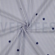 COTTON STRIPE FLOWERS DARK COBALT (thumbnail) #3