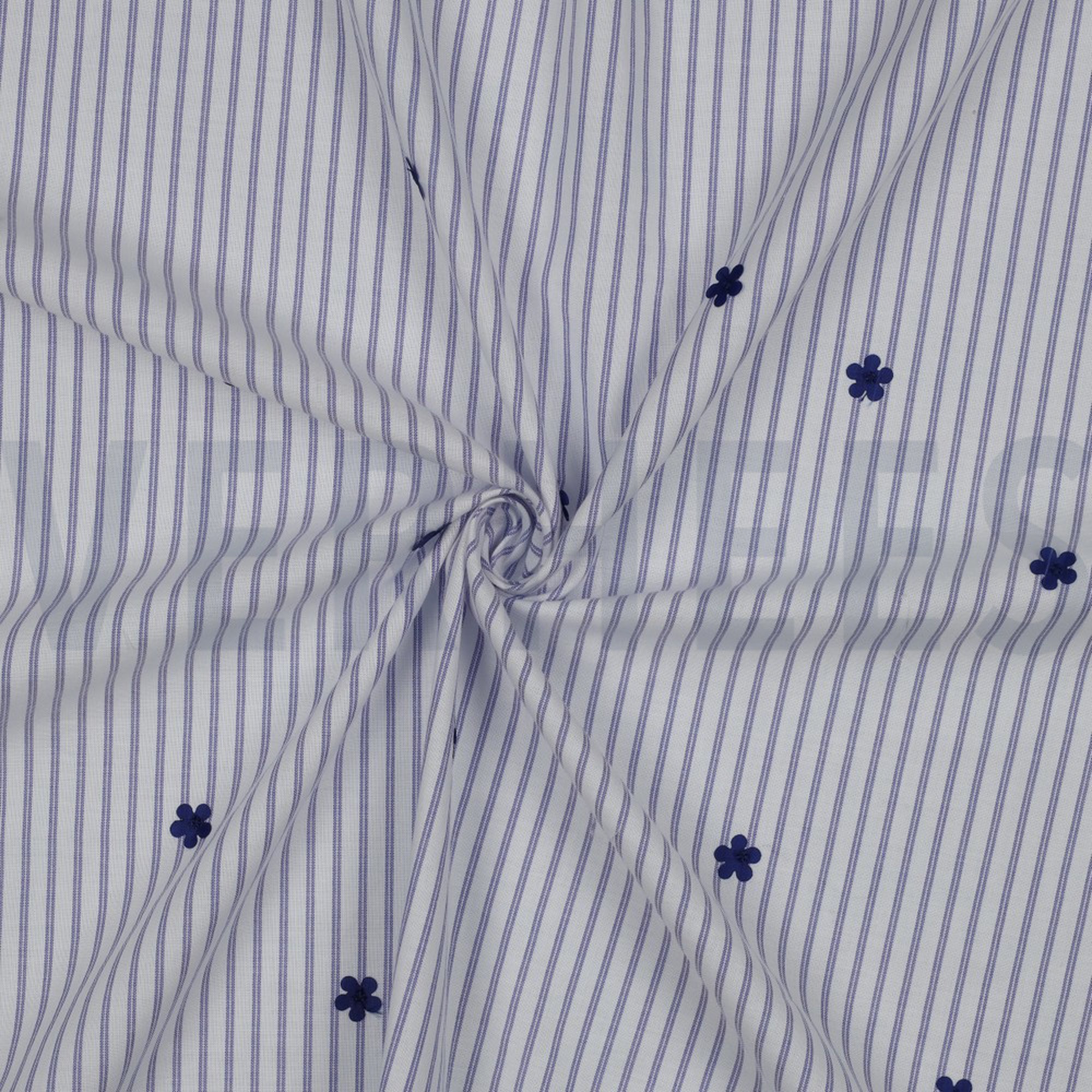 COTTON STRIPE FLOWERS DARK COBALT (high resolution) #3