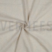 LINEN VISCOSE EMBROIDERY FLOWERS NATURAL (thumbnail) #3