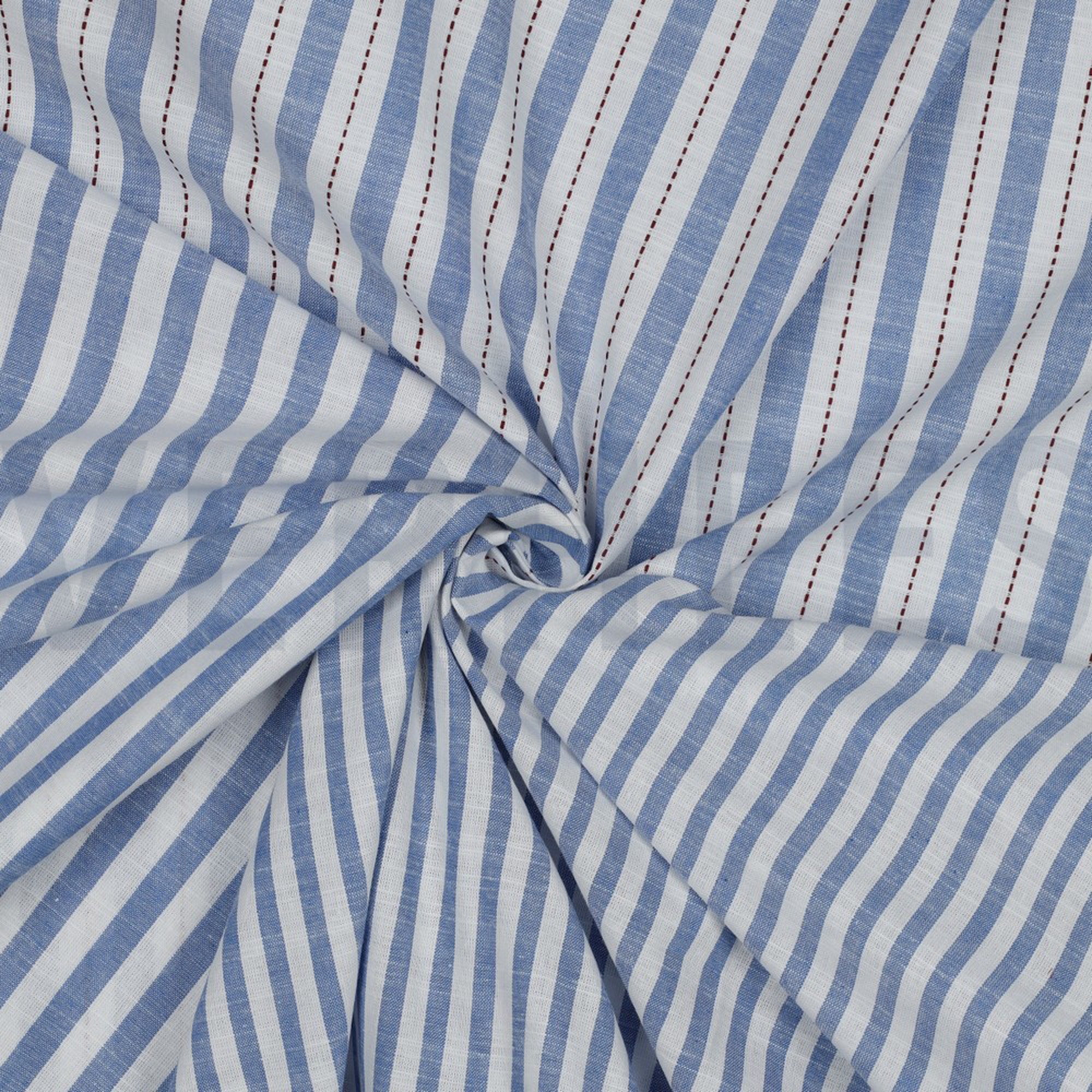 COTTON YARN DYED STRIPES BLUE (high resolution) #3