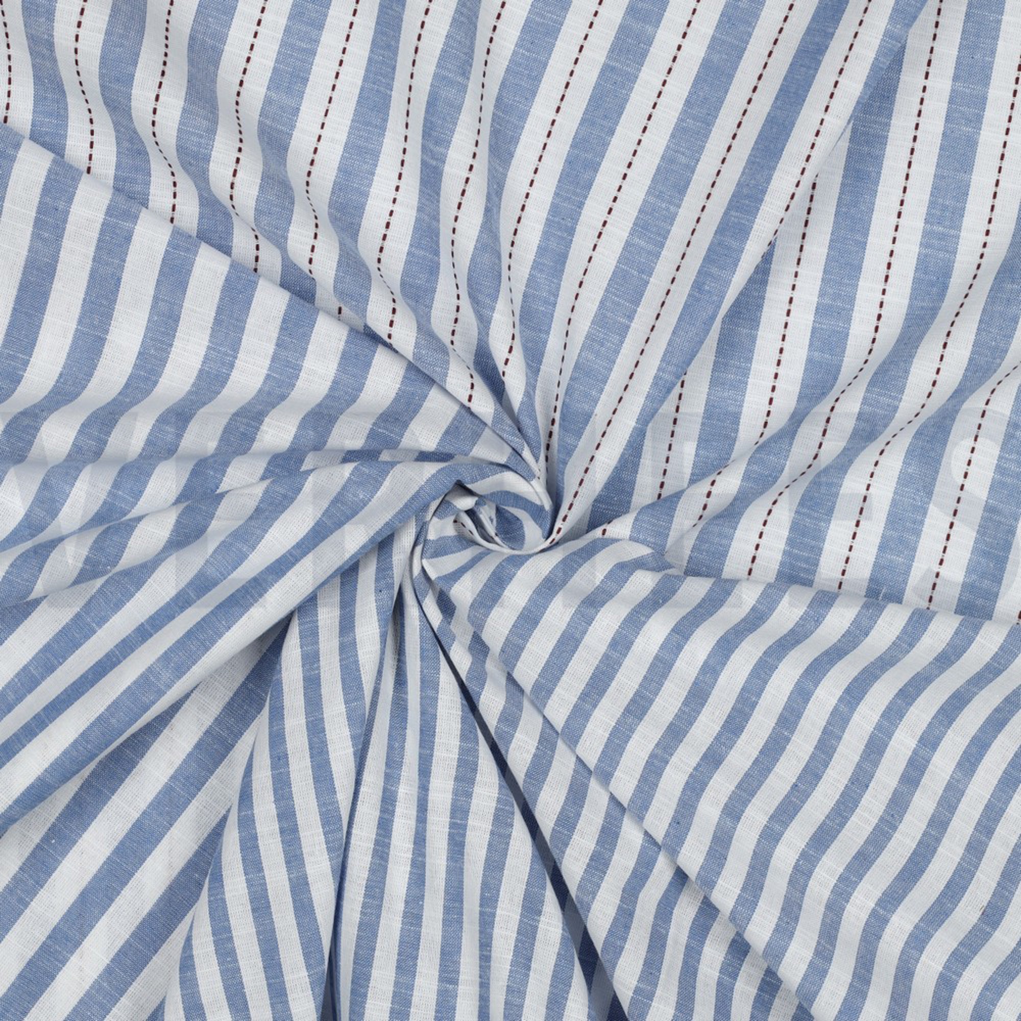 COTTON YARN DYED STRIPES BLUE (high resolution) #3