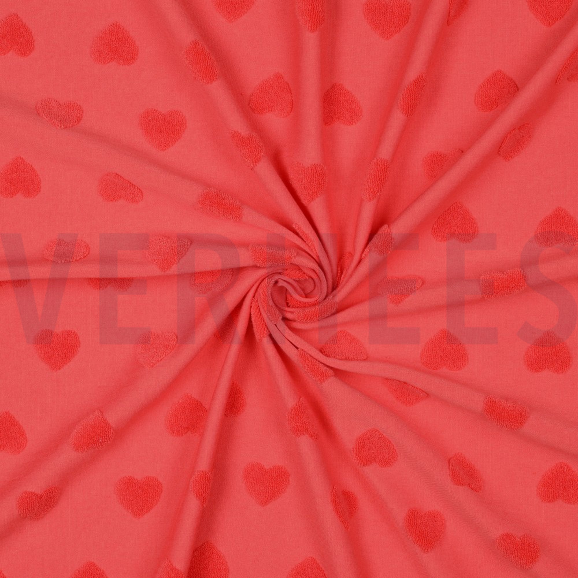 COTTON TOWELING KNIT HEARTS CORAL (high resolution) #3