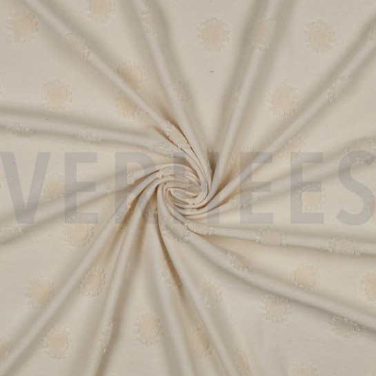 KATOEN BADSTOF GEBREID ZON NATURAL GEWASSEN #7