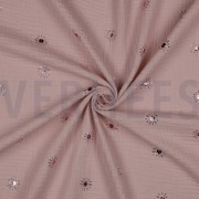 DOUBLE GAUZE FOIL SUNNY SOFT ROSE (thumbnail) #3