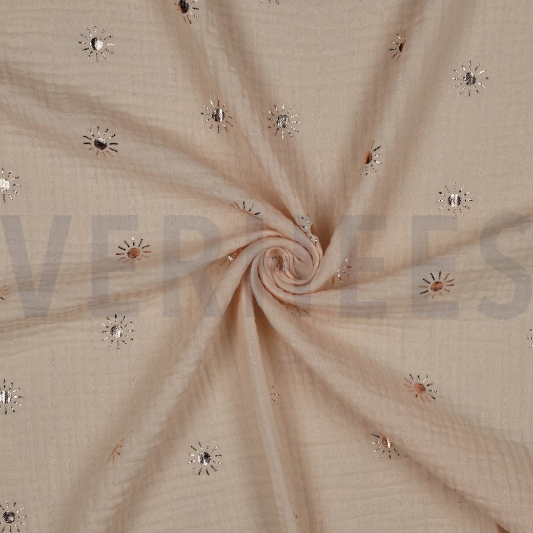 DOUBLE GAUZE FOIL SUNNY SAND #3