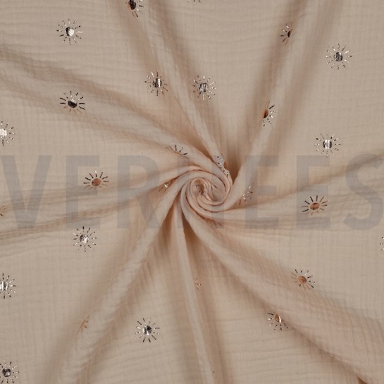 DOUBLE GAUZE FOIL SUNNY SAND #7