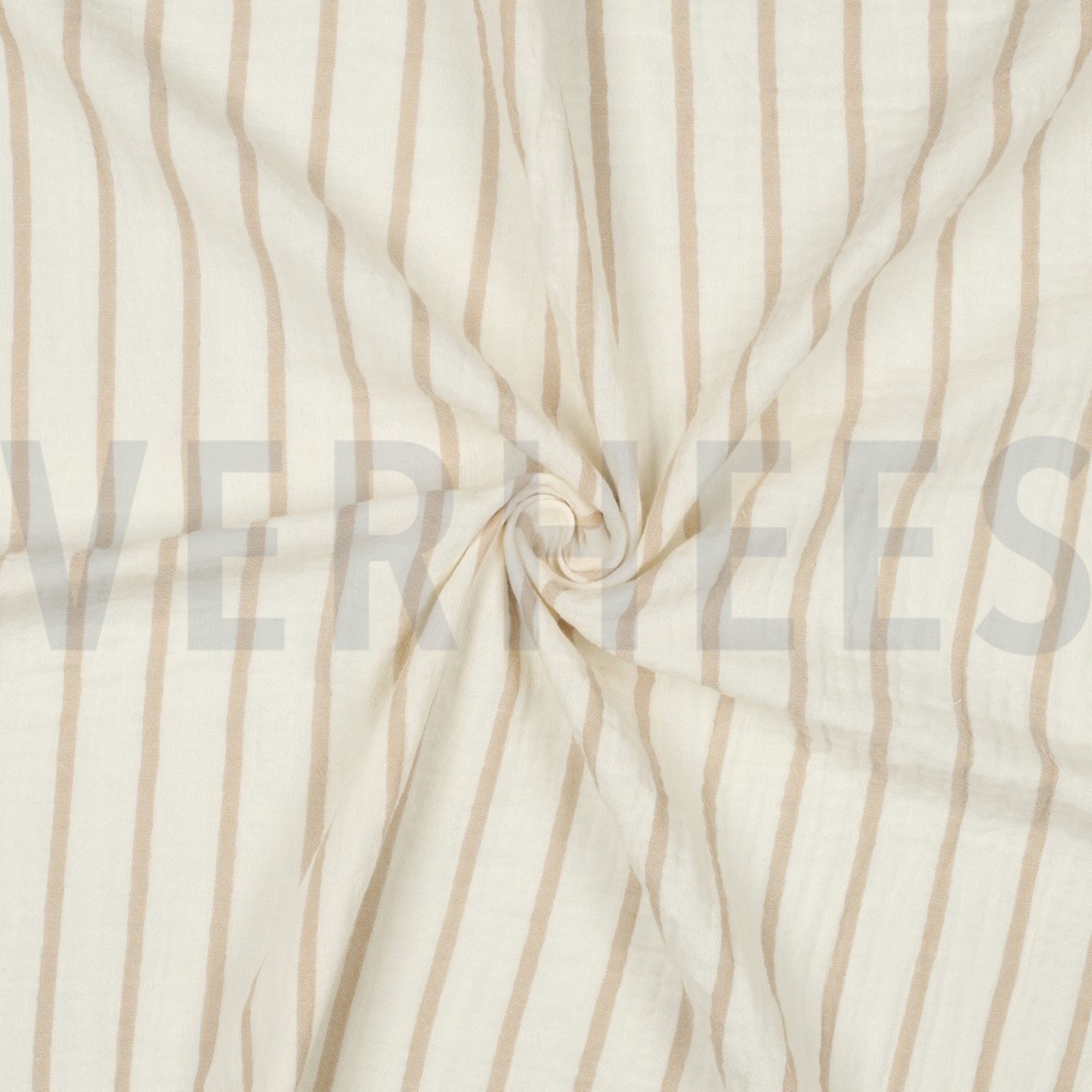 DOUBLE GAUZE YARN DYED STRIPES BEIGE (high resolution) #3