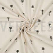 DOUBLE GAUZE EMBROIDERY PALM TREES NATURAL WASHED (thumbnail) #3