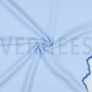 DOUBLE GAUZE 2-SIDE SCALLOP LIGHT BLUE (thumbnail) #3