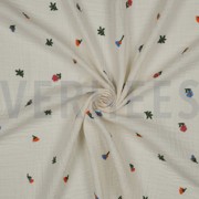 DOUBLE GAUZE EMBROIDERY FLOWERS NATURAL WASHED (thumbnail) #3