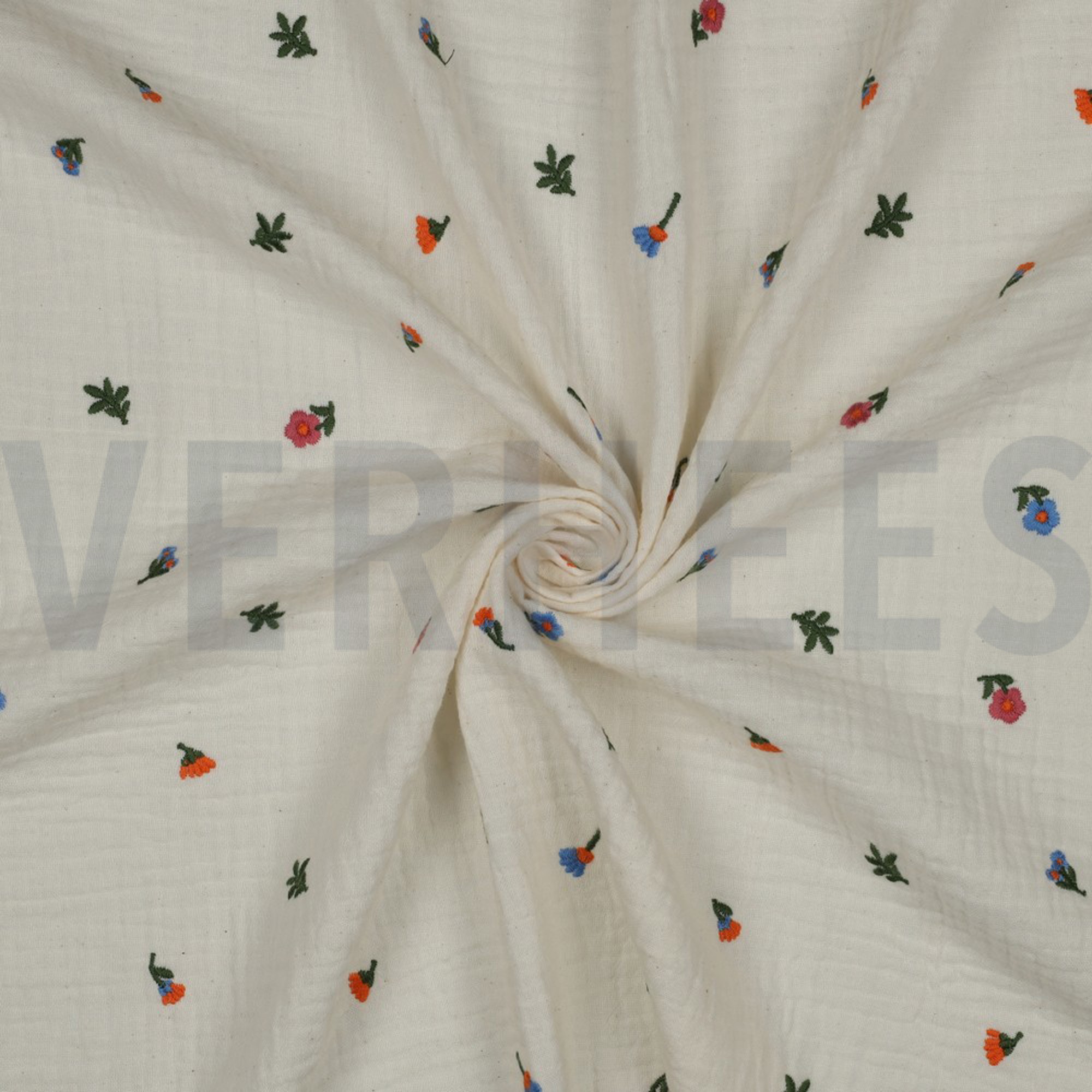 DOUBLE GAUZE EMBROIDERY FLOWERS NATURAL WASHED (high resolution) #3