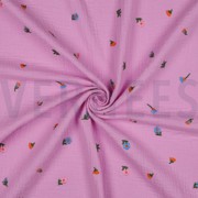 DOUBLE GAUZE EMBROIDERY FLOWERS LIGHT PINK (thumbnail) #3