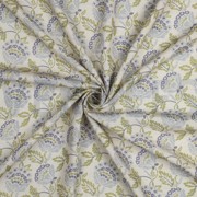 LINEN VISCOSE DIGITAL FLOWERS ECRU (thumbnail) #3