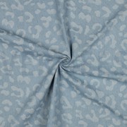 DENIM JACQUARD ANIMAL SKIN LIGHT BLUE (thumbnail) #3