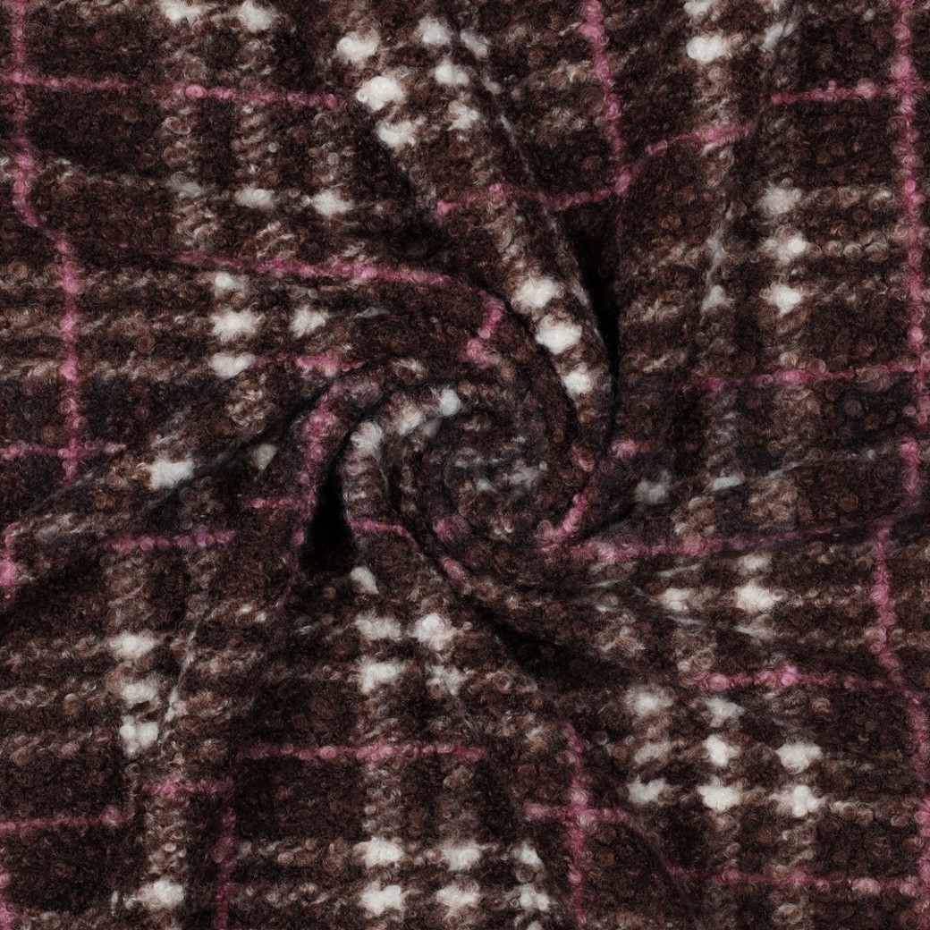 BOUCLE CHECKS BROWN #3
