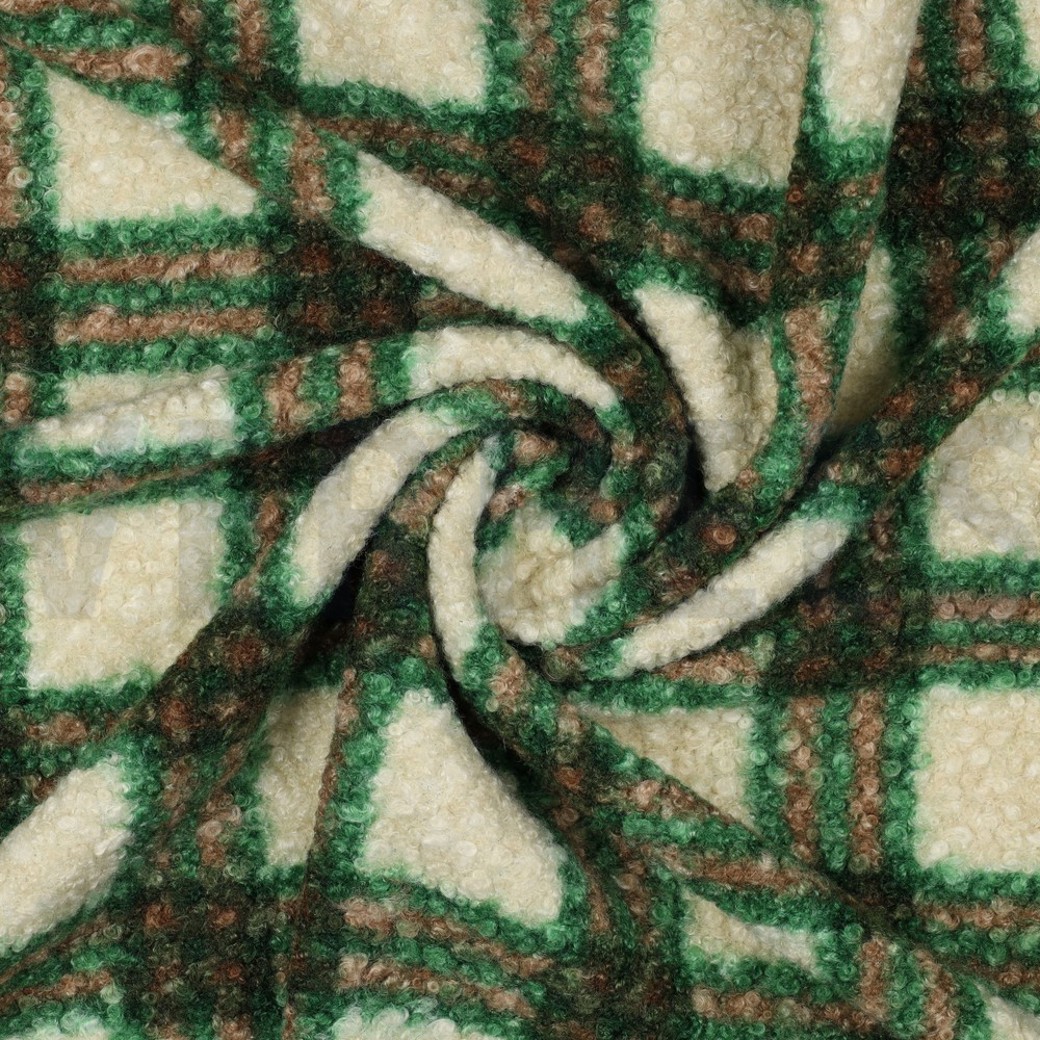 BOUCLE CHECKS GREEN #3