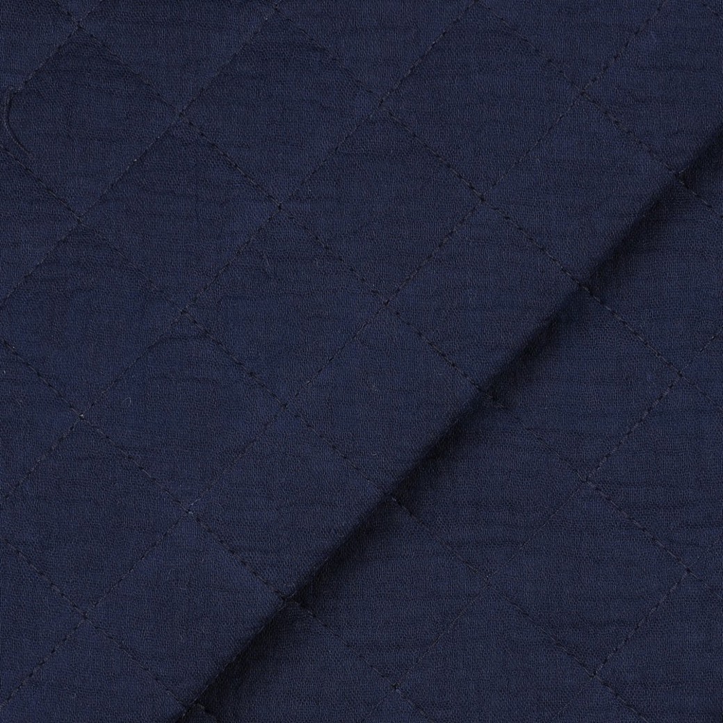 DOUBLE GAUZE QUILT NAVY #3