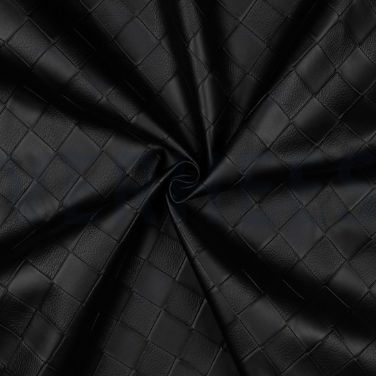 KUNSTLEDER GEWEBT SCHWARZ #7