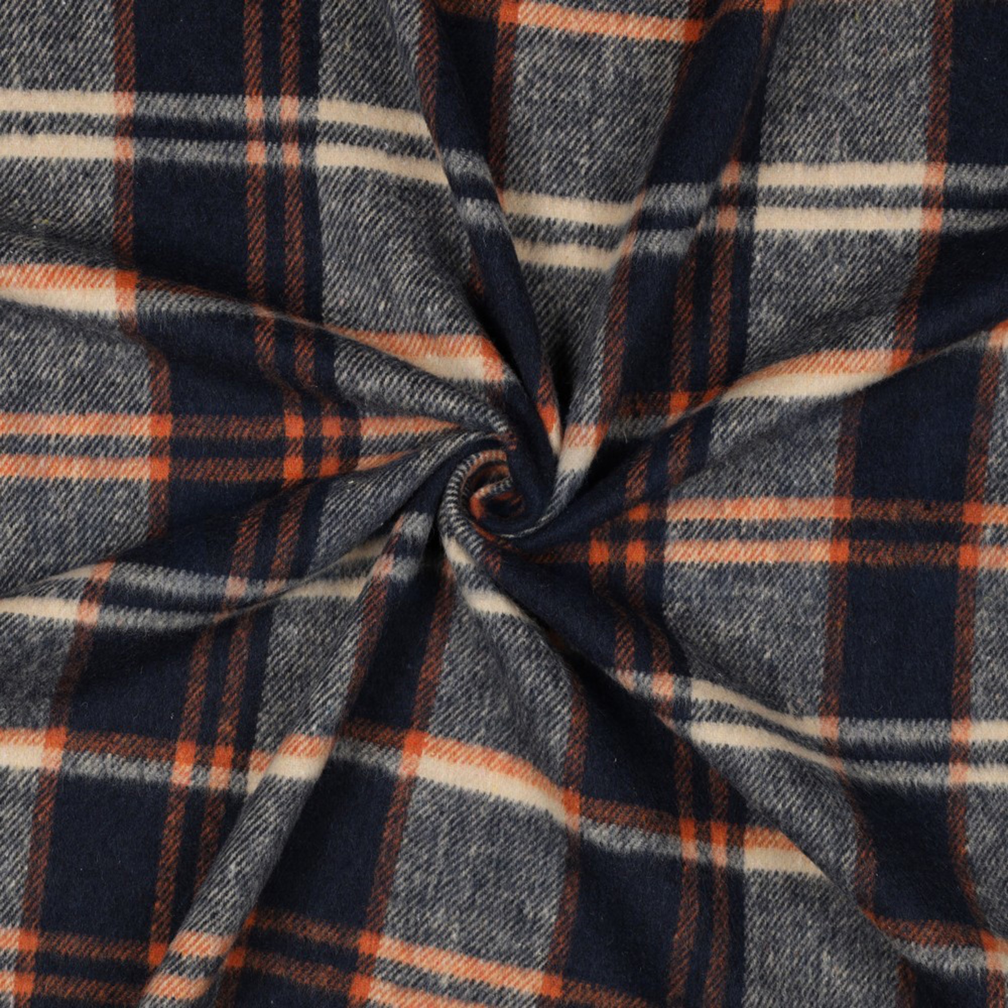 BRUSHED YARN DYED CHECKS NAVY (high resolution) #3