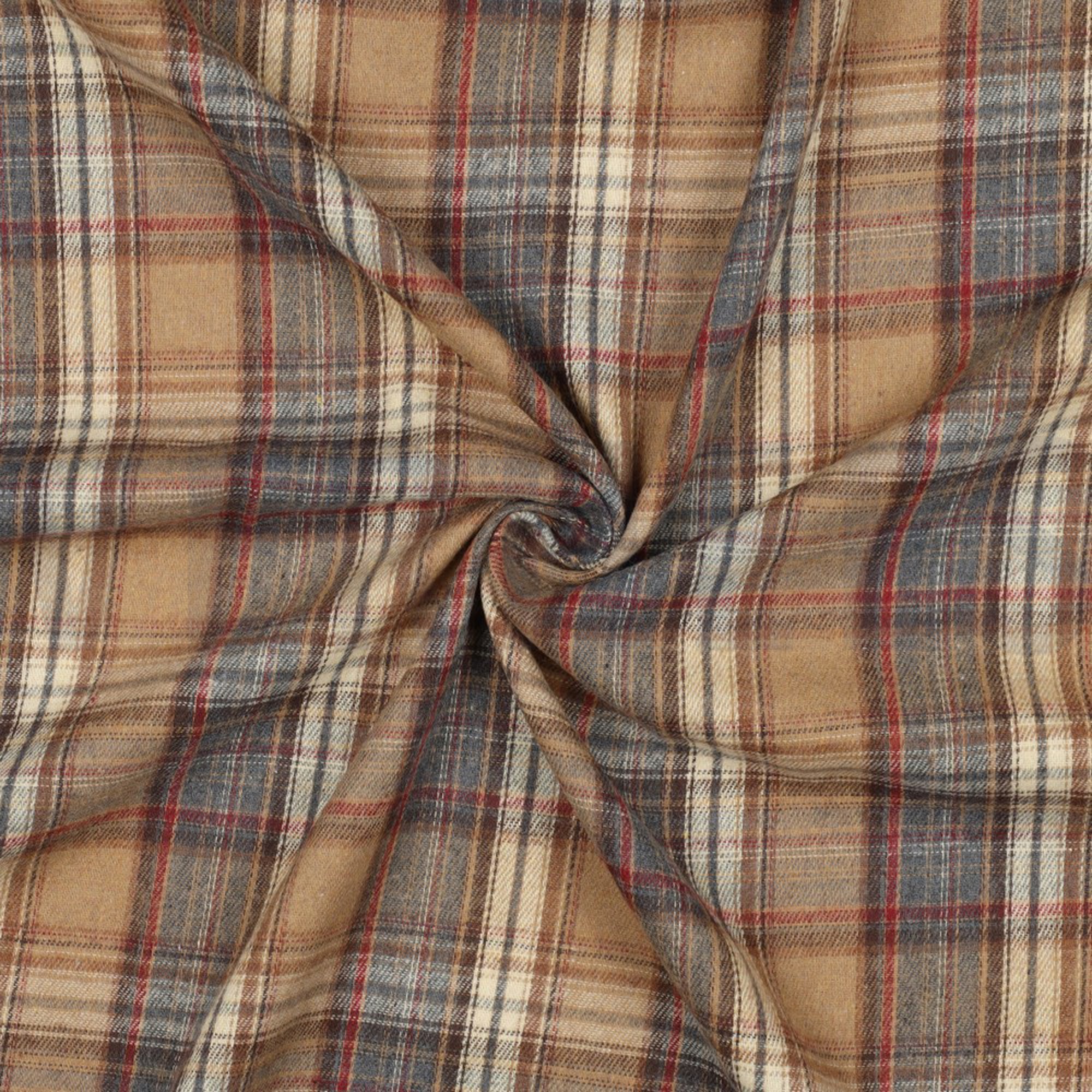 BRUSHED YARN DYED CHECKS BEIGE (high resolution) #3