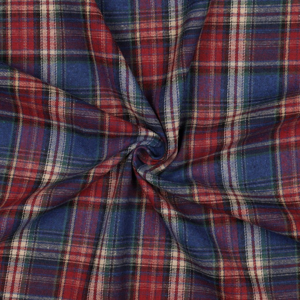 BRUSHED YARN DYED CHECKS BORDEAUX #3