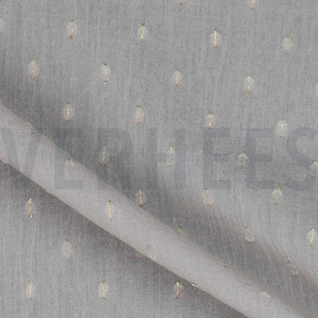 COTTON CRINKLE DOBBY LUREX GOLD ROSE #3