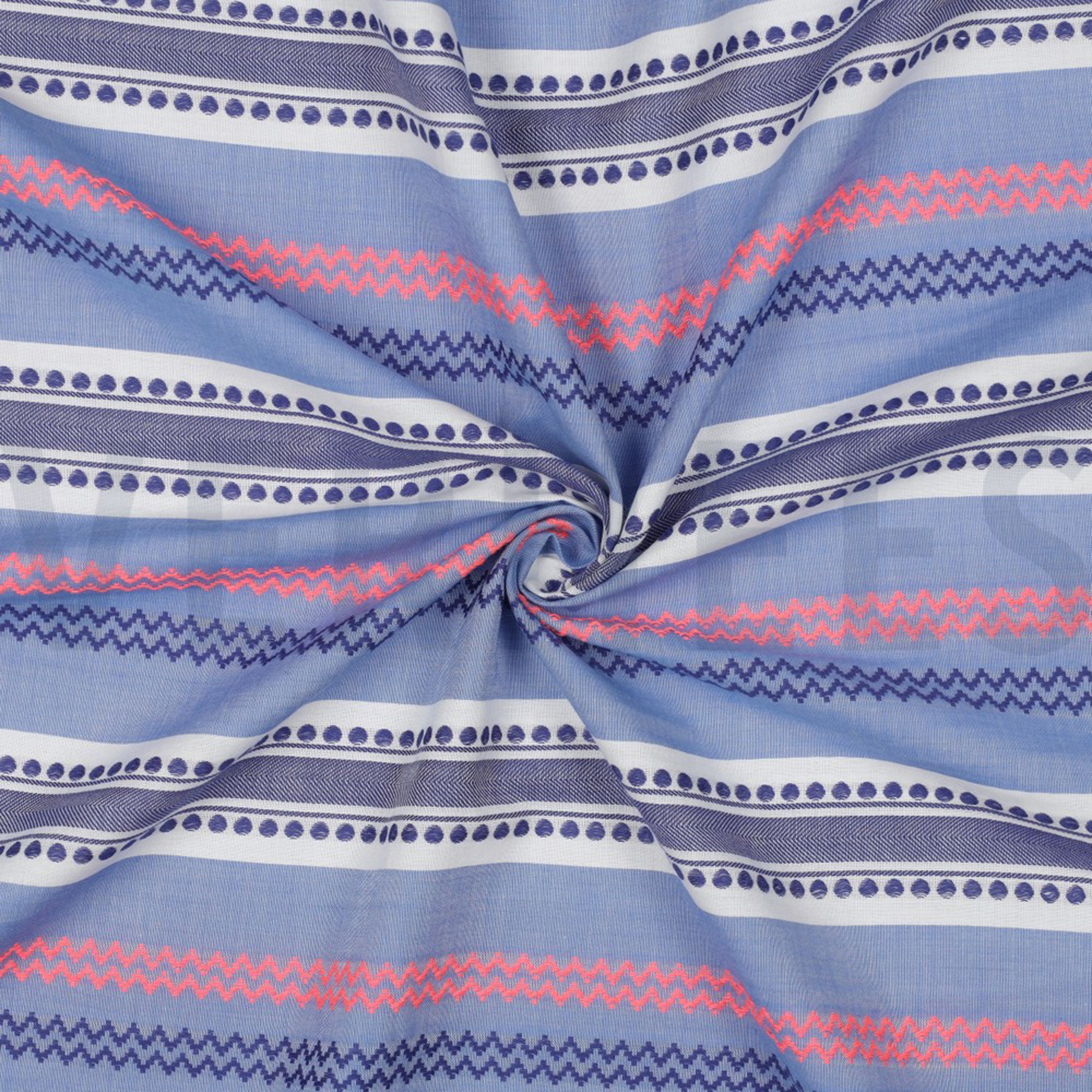 COTTON YARN DYED JACQUARD NEON LIGHT BLUE / PINK (high resolution) #3