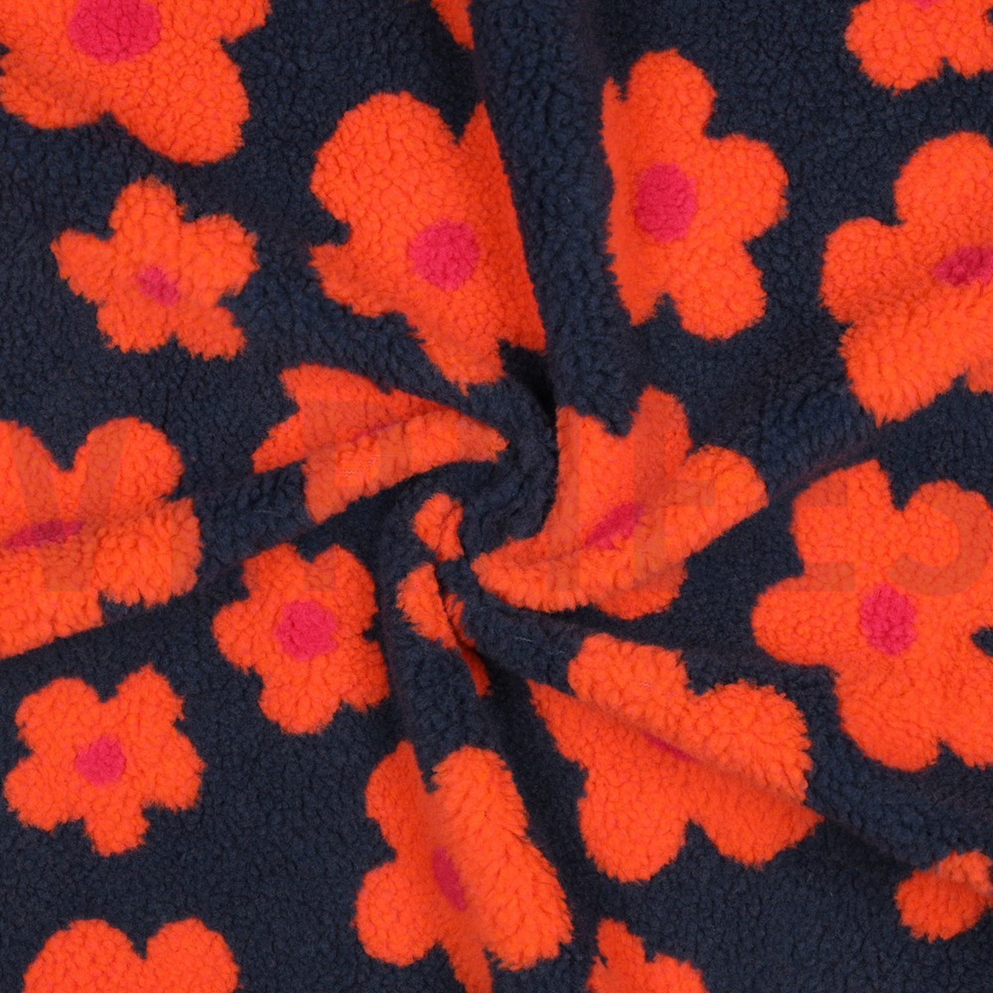 TEDDY FLOWERS NAVY/CORAL (high resolution) #3