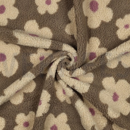 TEDDY JACQUARD FLOWERS TAUPE/ BEIGE #7