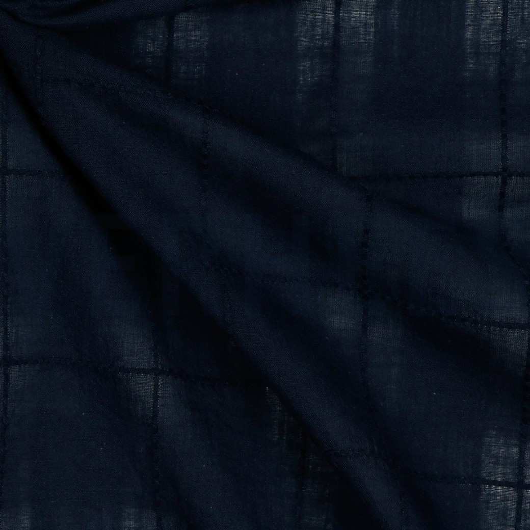 COTTON VOILE DOBBY NAVY #3