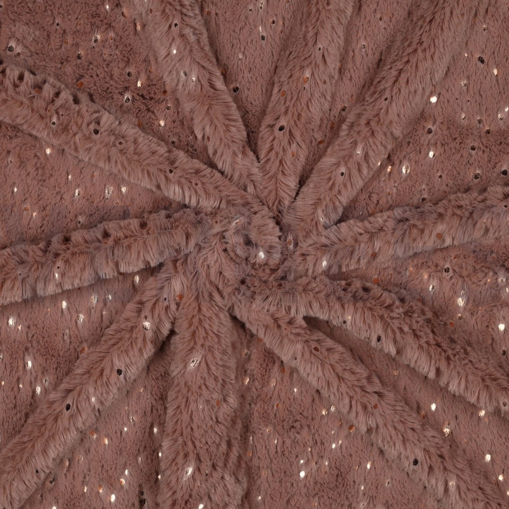 FUR WITH FOIL DARK ROSE #3