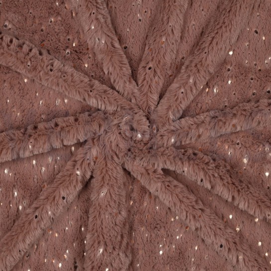 FAUX FUR WITH FOIL DARK ROSE #7