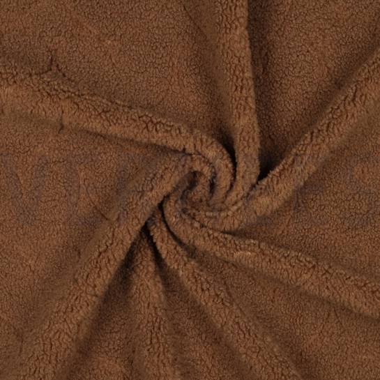 TEDDY JACQUARD HEARTS BROWN #7