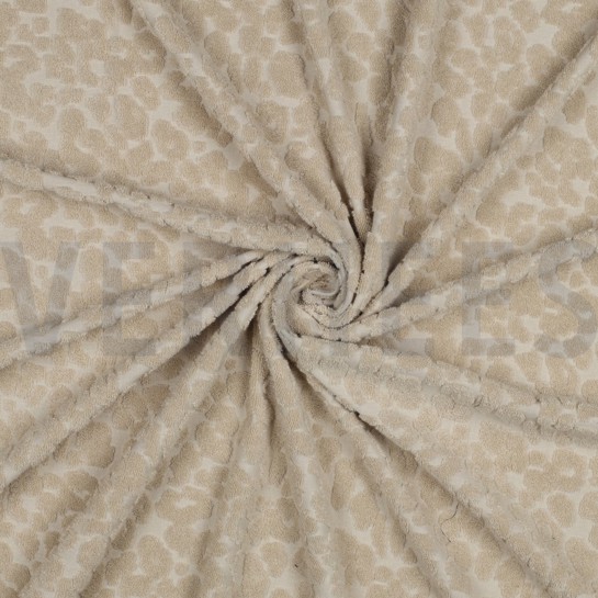 KATOEN BADSTOF GEBREID DIERENHUID ZAND #7