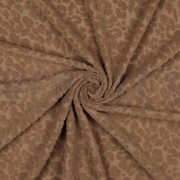 COTTON TOWELING KNIT ANIMAL SKIN BROWN (thumbnail) #3