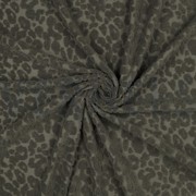 COTTON TOWELING KNIT ANIMAL SKIN DARK GREEN (thumbnail) #3
