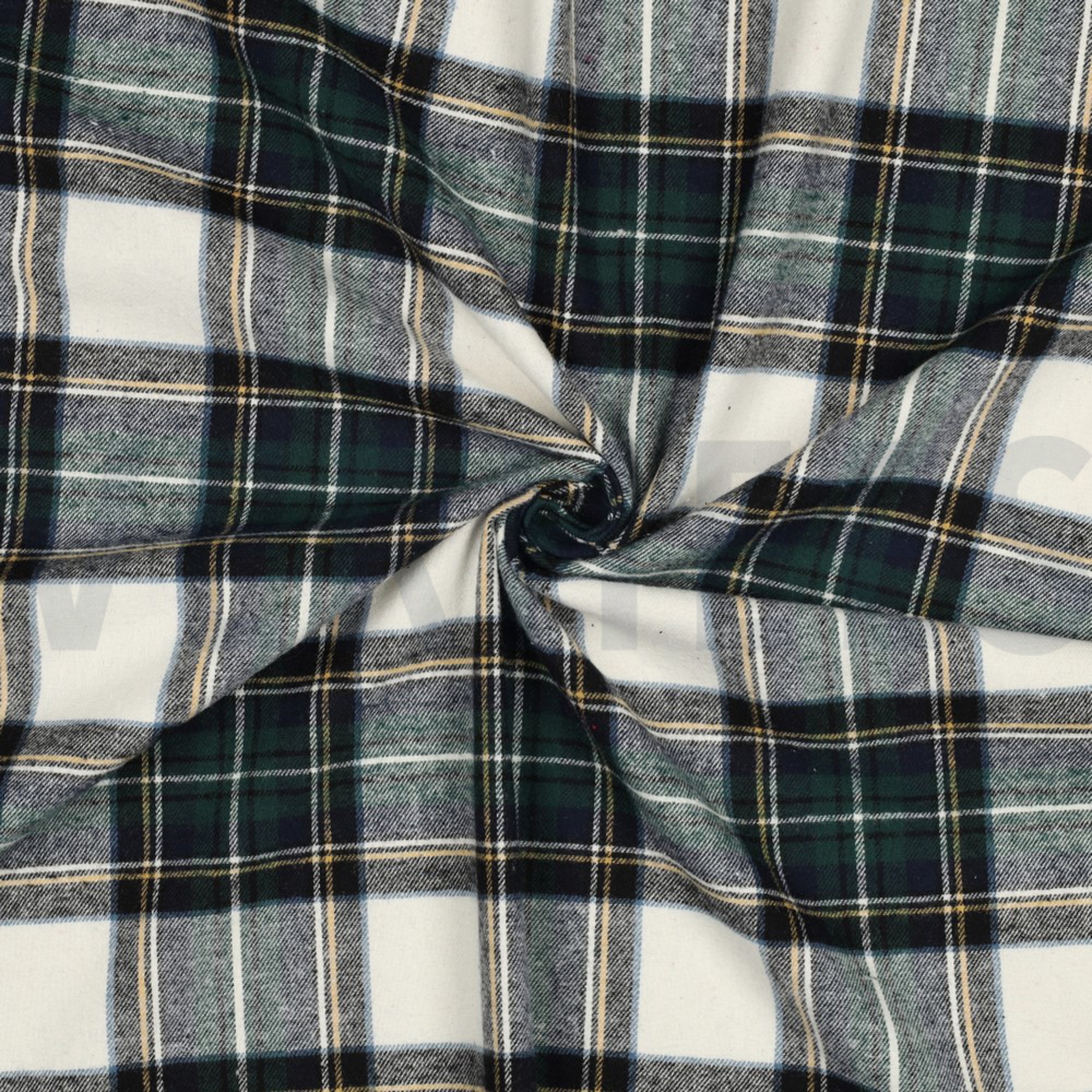 COTTON YARN DYED BRUSHED CHECKS ECRU/NAVY (high resolution) #3
