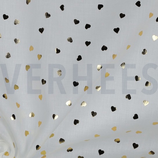 KATOEN FOLIE HARTJES WIT #7